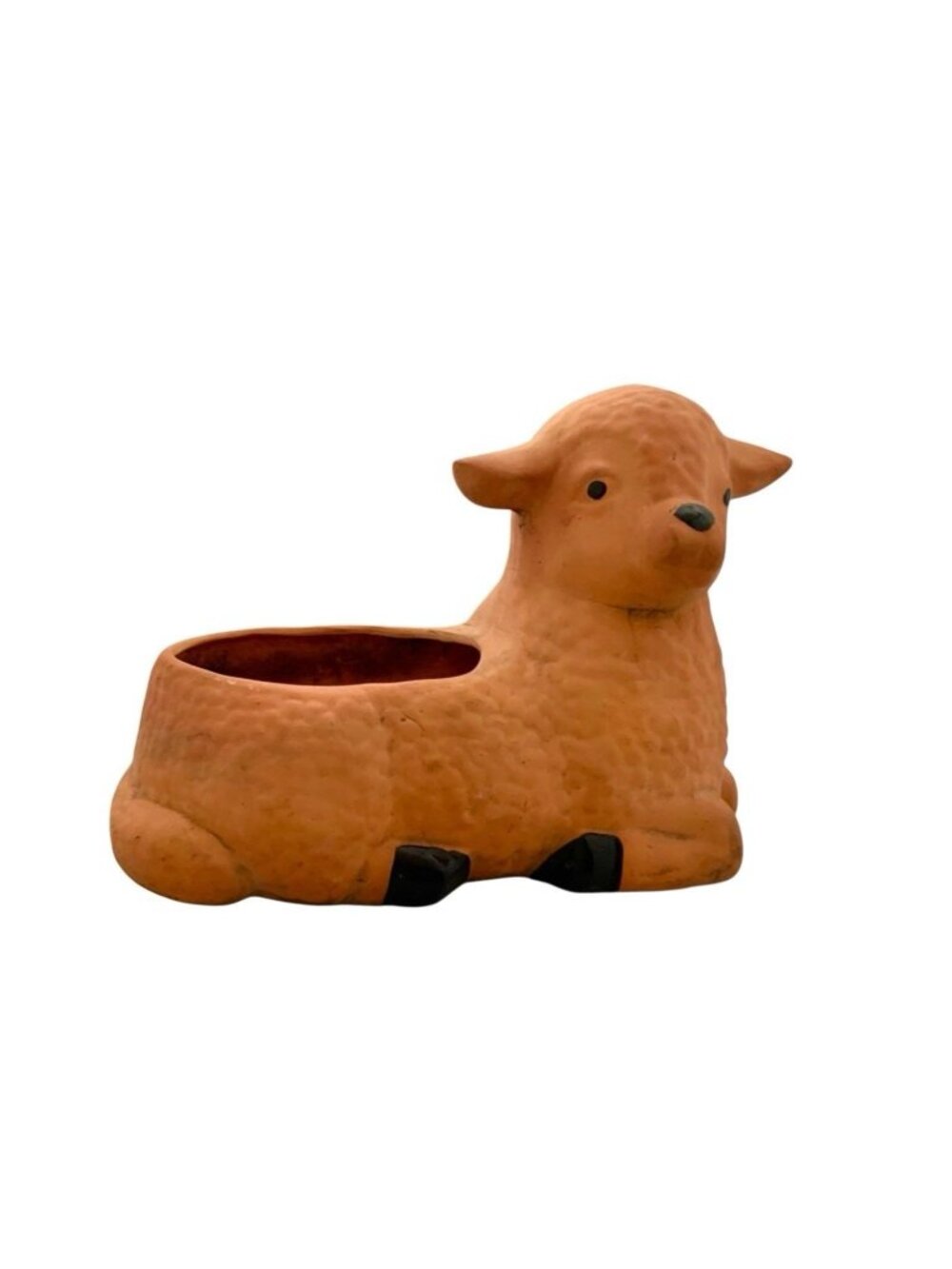 Lamb Planter Terracotta Sheep Clay Vintage Outdoor Indoor Decor